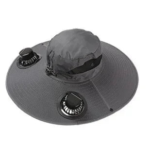 Outdoor Bucket Hat with Solar/USB Powered Fan