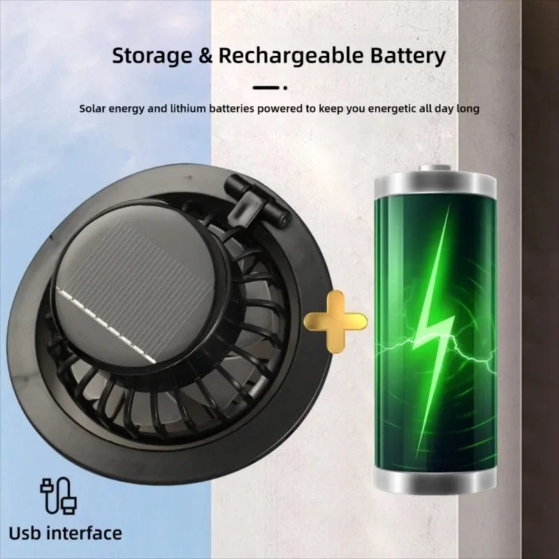 Outdoor Bucket Hat with Solar/USB Powered Fan