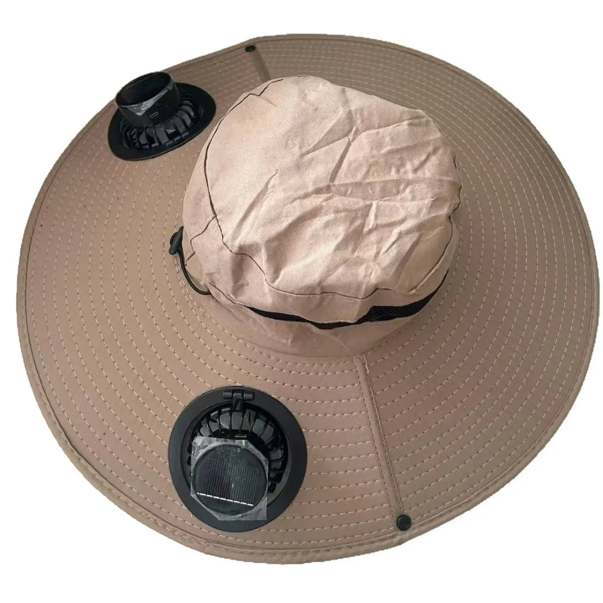 Outdoor Bucket Hat with Solar/USB Powered Fan